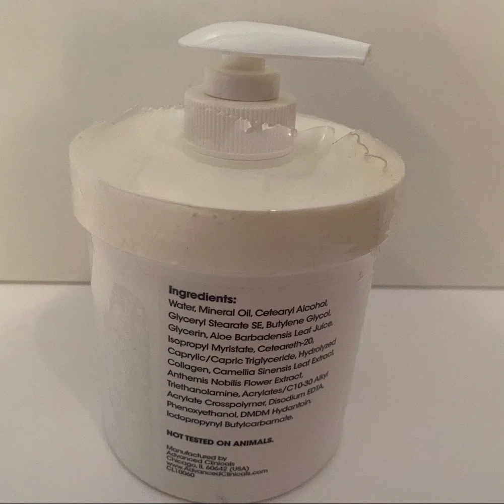 ADVANCED CLINICALS SKIN RESCUE LOTION COLLAGEN NEW SPA SIZE PUMP MOISTURE 16 Oz